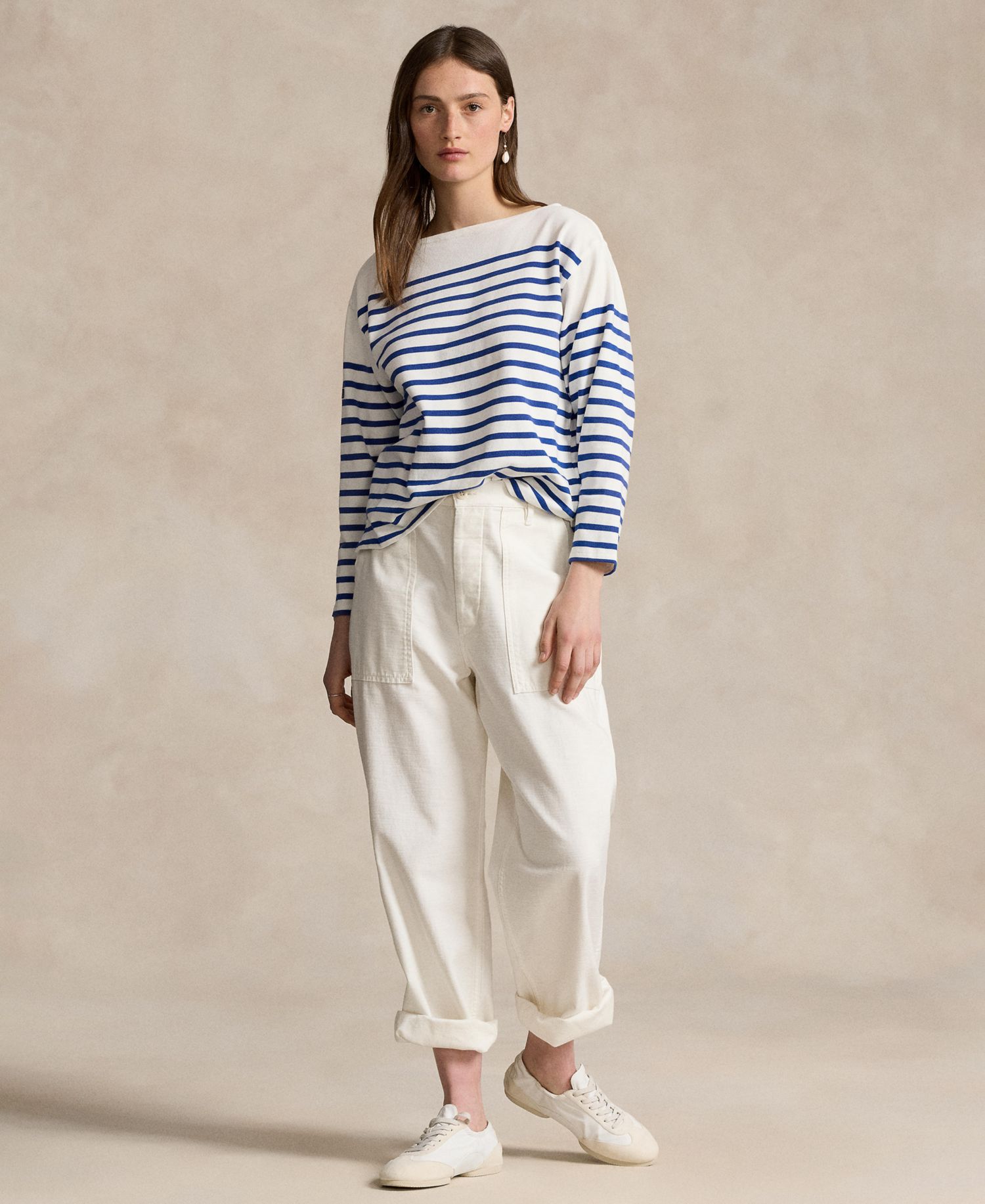Women's Striped Boat Neck Mariner T-Shirt