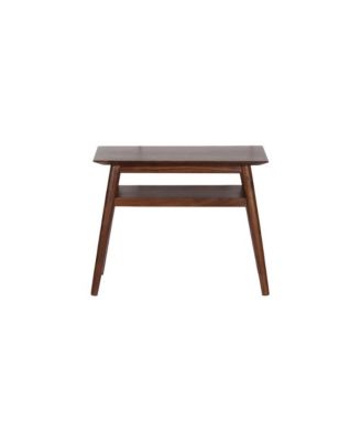 Portola Solid Acacia Wood End Table, Brown