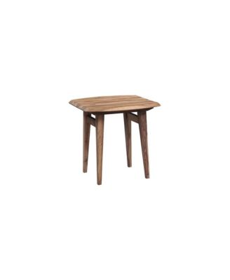 Fusion Solid Sheesham Wood End Table, Natural