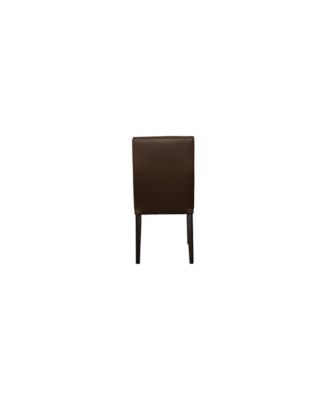Verona Leather-Look Dining Chair, Brown (Set of 2)