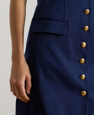 Women's Button-Trim Faille Cocktail Dress
