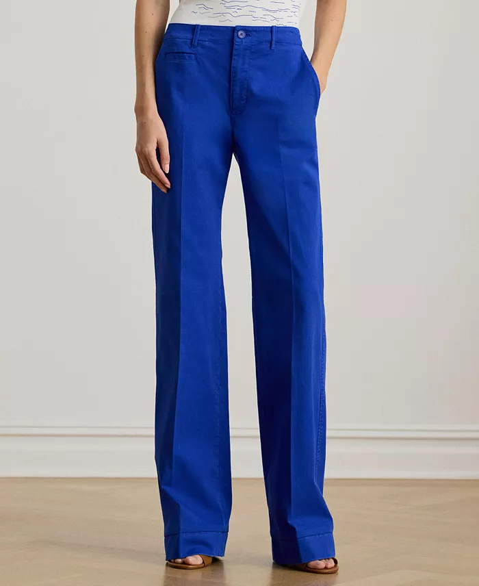 Women's Stretch Cotton Chino Flare Pants - thumbnail 10