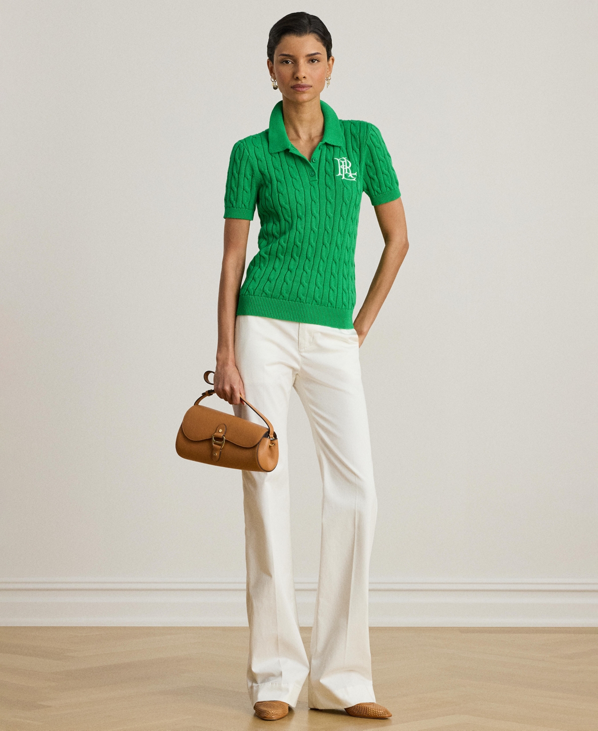 Ralph Lauren Women's Cable-knit Polo Shirt