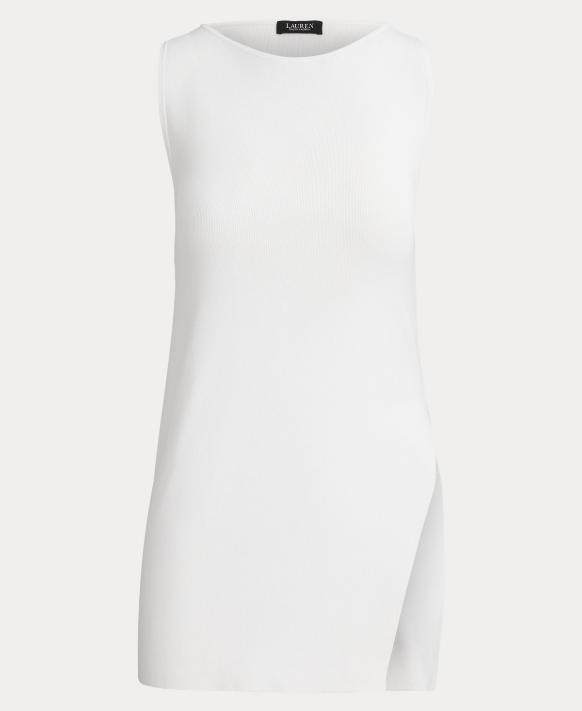 Ralph Lauren Women's Rib-knit Sleeveless Sweater In White