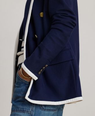 Women's Two-Tone Double-Breasted Pique Blazer