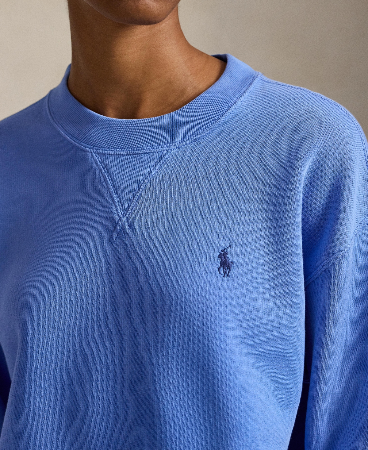 Polo Ralph Lauren Women's Fleece Crewneck Sweatshirt In Blue