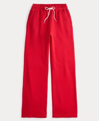 Women's Drawstring Fleece Wide-Leg Sweatpant