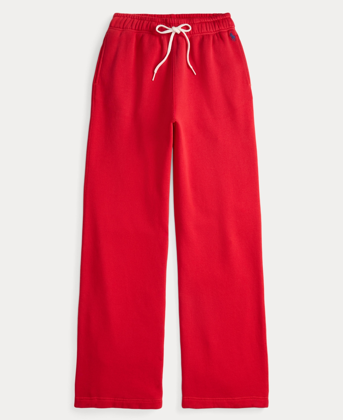 Polo Ralph Lauren Women's Drawstring Fleece Wide-leg Sweatpant In Red