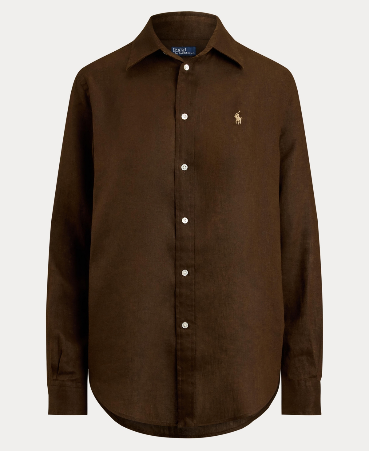 Polo Ralph Lauren Stretch Slim-fit Velvet Shirt In Brown