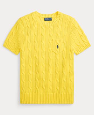 Women's Cable-Knit Short-Sleeve Sweater