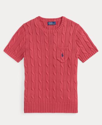 Women's Cable-Knit Short-Sleeve Sweater