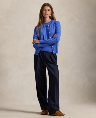 Women's Crewneck Button-Up Cardigan