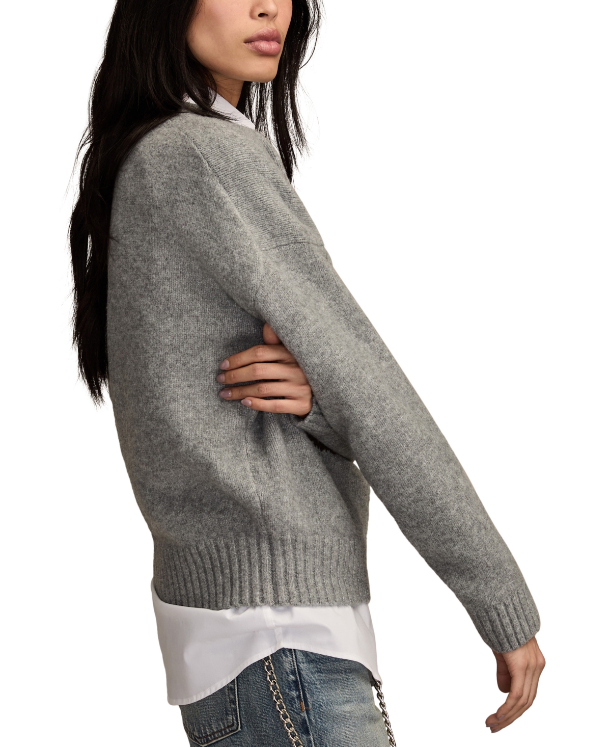Lucky Brand Women's Rolling Stones Crewneck Sweater
