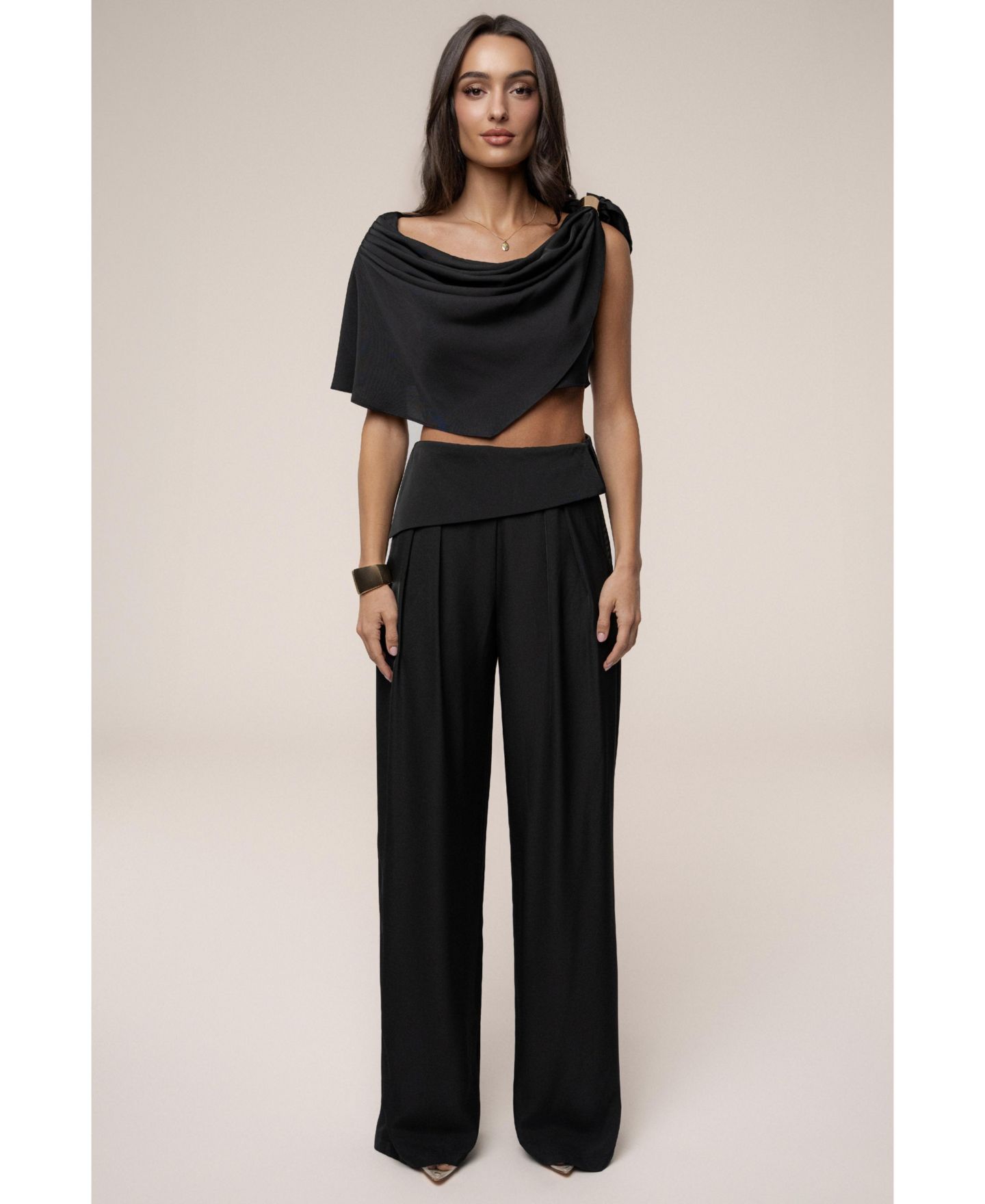 Женские брюки JLUXLABEL Executive Trousers, цвет: Чёрный — фото 4