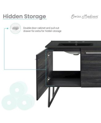 60 in. Double Basin Bathroom Vanity, 3-Hole Artificial Stone Sink Top