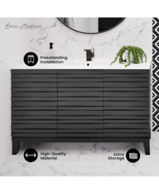 Cascade 48" Bathroom Vanity in Black