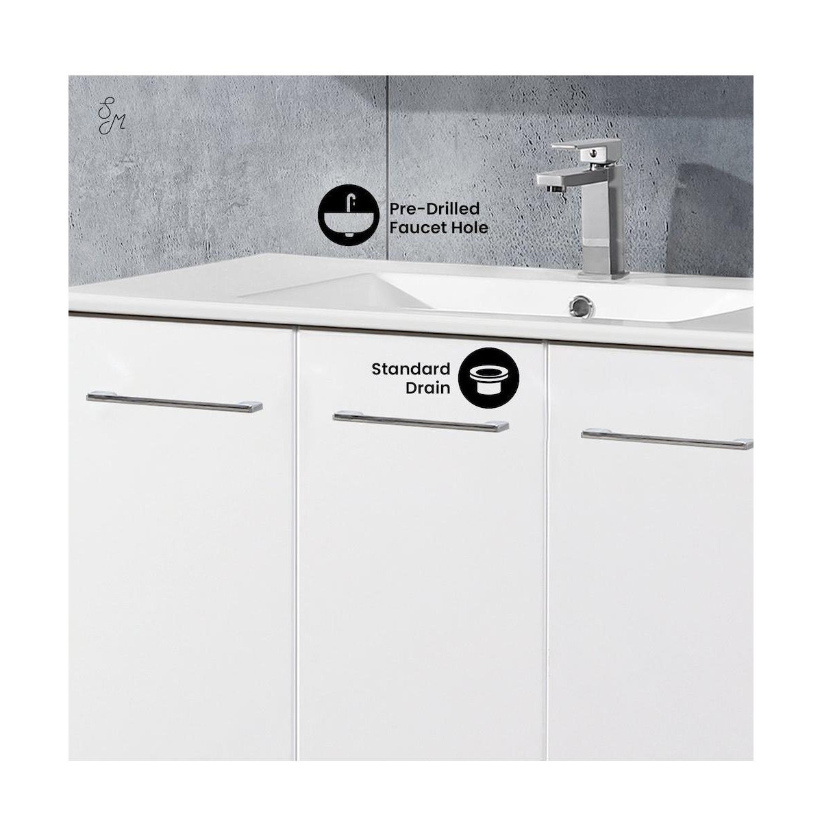 Swiss MadisonAnnecy 36" Freestanding Bathroom Vanity in White with Sink Top