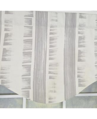 100% Cotton Jaspeado Cornice With Poly/Cotton Ivory lining Rod Pocket Valance 50" x 17" Gray