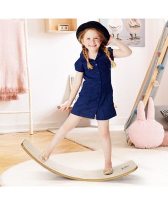 35 Inch Wooden Balance Board for Kids and Adults Support 660 Lbs