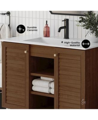 36" Bron Freestanding Bathroom Vanity With Sink Top