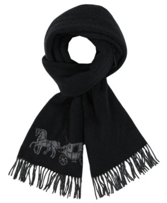 Women's Oversized Bicolor Horse and Carriage Muffler