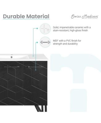 Annecy 36" Freestanding Bathroom Vanity with Sink Top