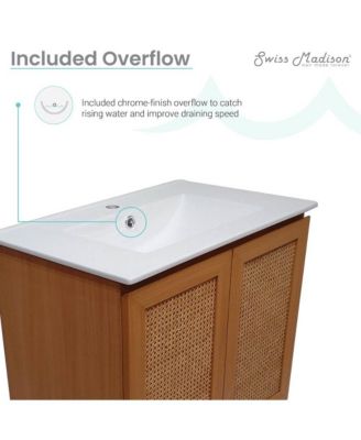 30" MDF Arles Freestanding Bathroom Vanity with Sink Top