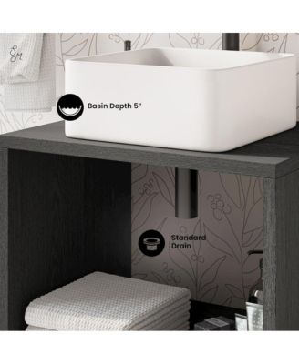 Concorde 24'' Wall-Hung Vanity In Black