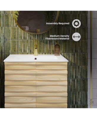 Cascade 24" Bathroom Vanity in Natural Oak