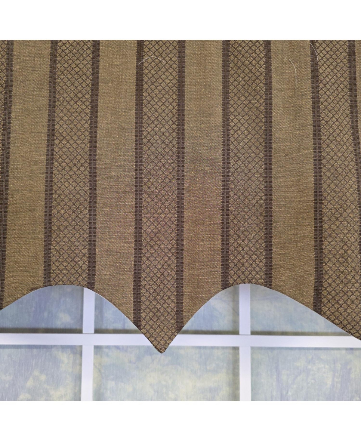 Rlf Home 100% Cotton Bronte Regal With Poly/Cotton Ivory lining Rod Pocket Valance 50" x 16" Olive