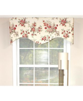 Dewillow Cornice 100% Cotton with Fully Lined 3" Rod Pocket Valnance for Windows 50" x 17" Natural