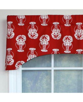 Claws Arch 100% Cotton with Fully Lined 3" Rod Pocket Valnance for Windows 50" x 17" Red