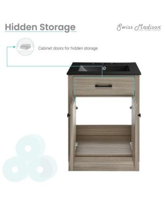 24 in.MDF Burdon 3-Hole Ceramic Sink Top Bathroom Vanity