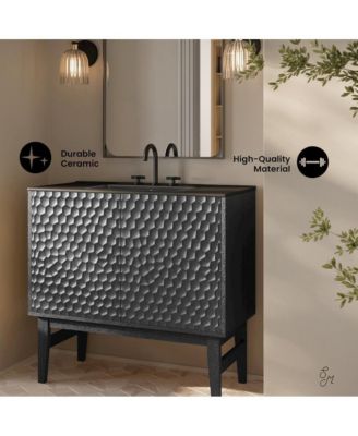 36" MDF Freestanding Bathroom Vanity, 3-Hole Widespread Sink Top