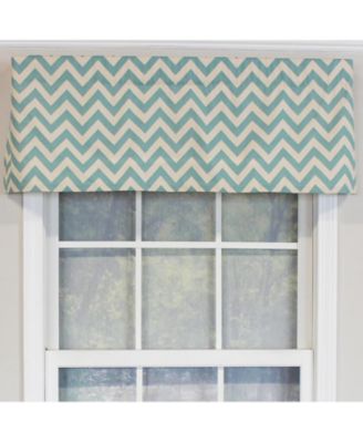 Zig-Zag Tailored 100% Cotton with Fully Lined 3" Rod Pocket Valnance for Windows 50" x 14" Onyx