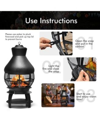 Patio Wood Burning Chimneys Fireplace