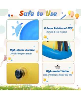 7.5 Foot Giant Inflatable Dome Rocker Bouncer with 6 Built-in Handles for Kids