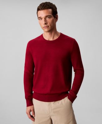 Men's Merino Wool Blend Crewneck Sweater
