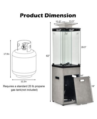 41,000 BTU Propane Patio Heater with Metal Hood