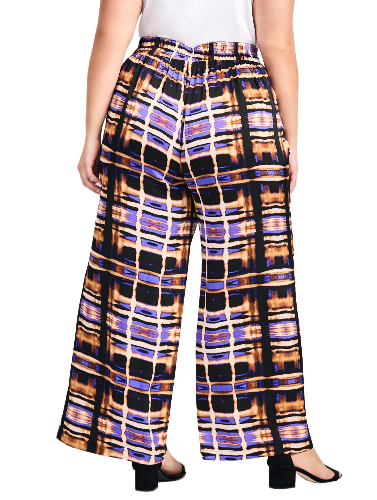 Women's Plus Size Goldi Wide Leg Satin Pant