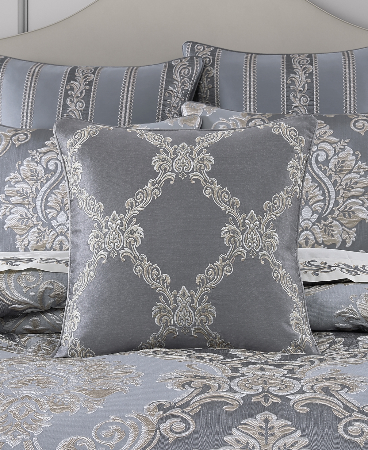 J Queen New York Krista Embroidered Decorative Pillow, 20" x 20"