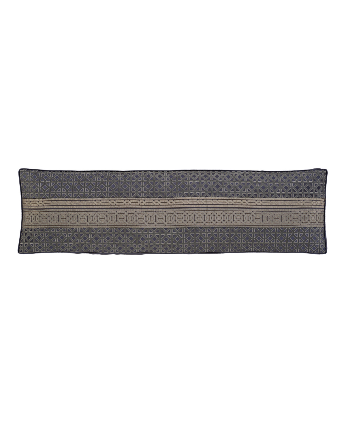 J Queen New York Alaro Geometric Bolster Decorative Pillow, 15" x 52"