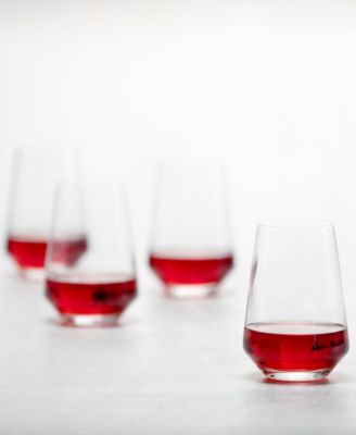 Pure Bordeaux Stemless Wine Tumbler 18.5oz Set of 4