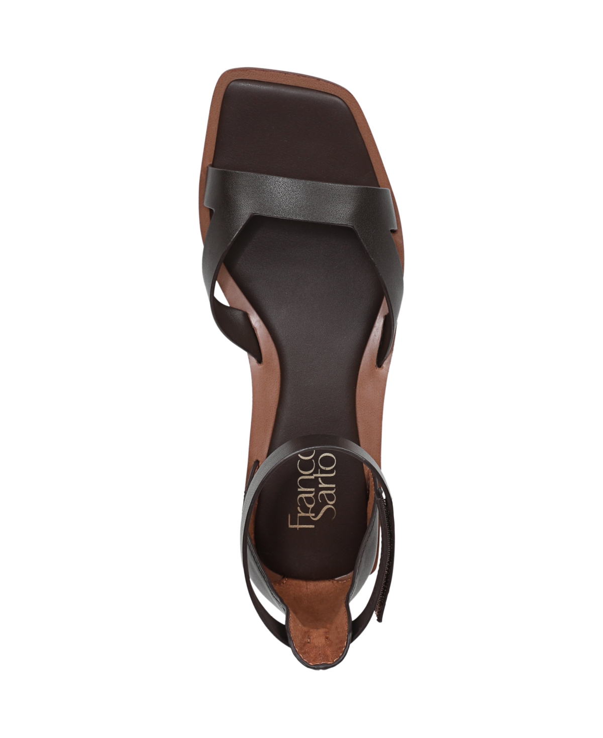 Franco Sarto Women's Elisa Open Square Toe Ankle Strap Flat Sandals