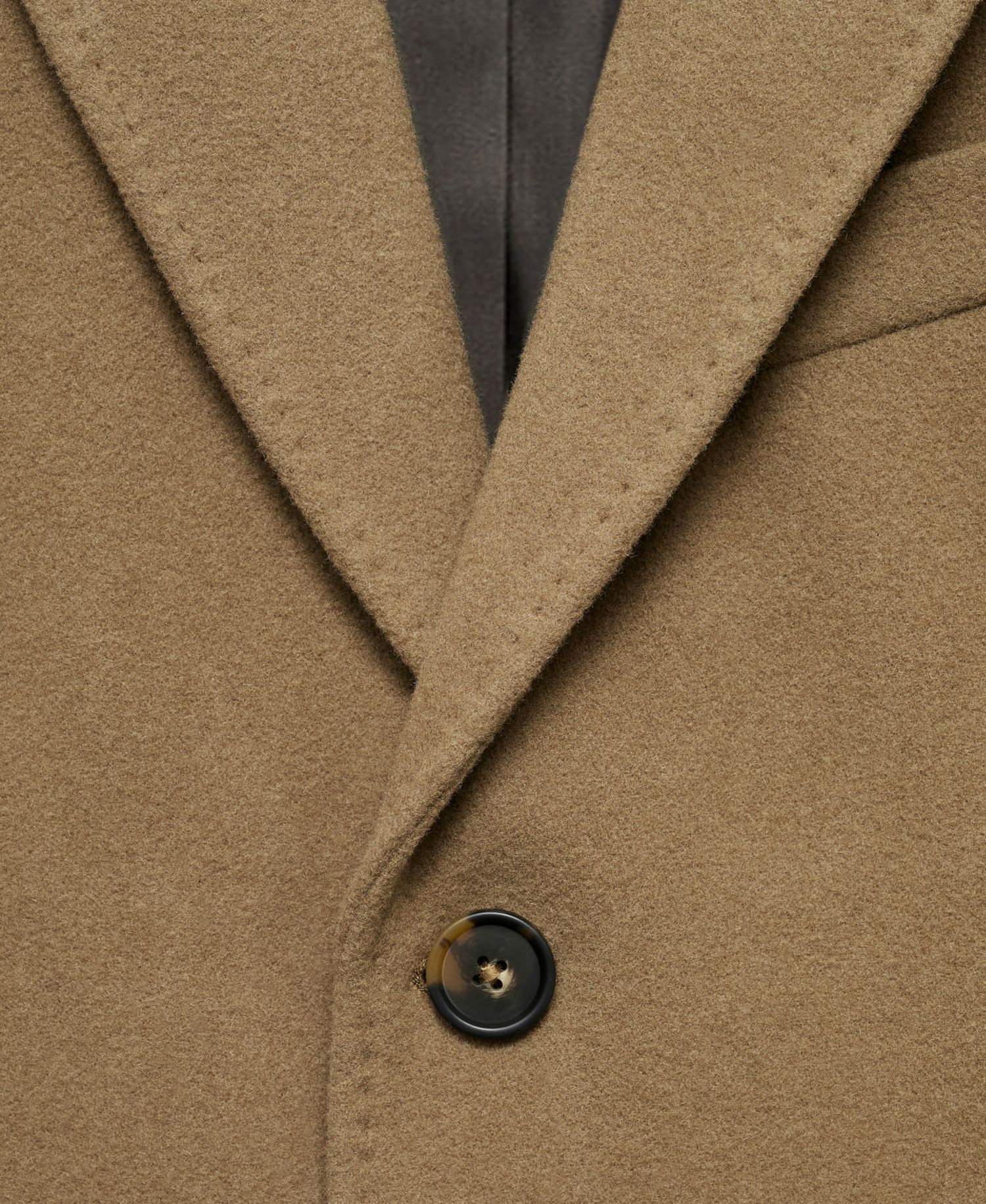 Men's Straight Fit Wool-Blend Overcoat
