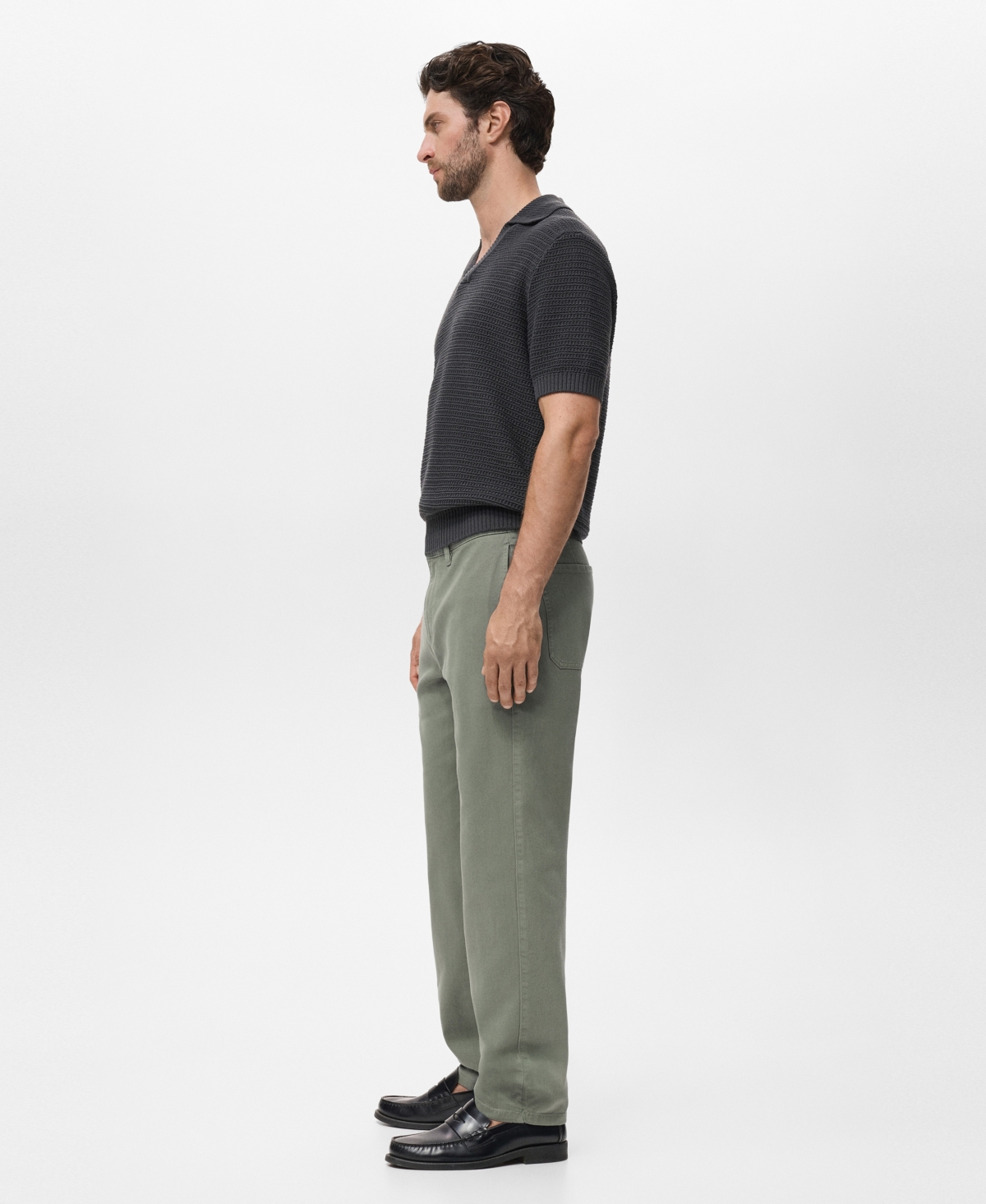 Mango Men's Regular Fit Cotton Jeans In Green