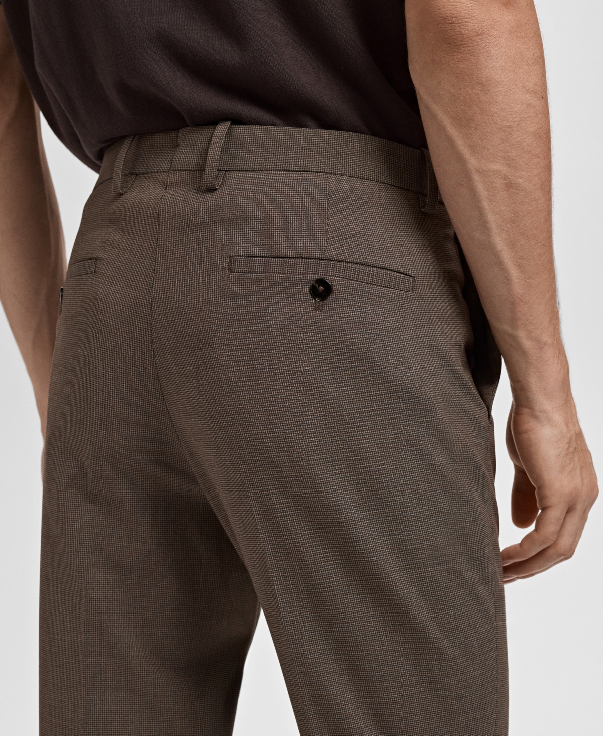 Mango Men's Stretch Fabric Super Slim-Fit Suit Pants