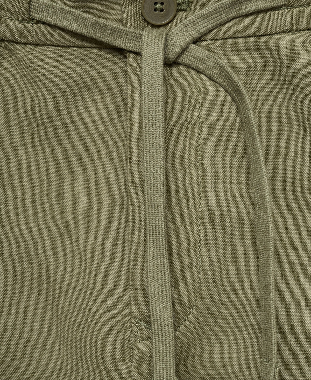 Mango Slim Fit Drawstring Pants In Green