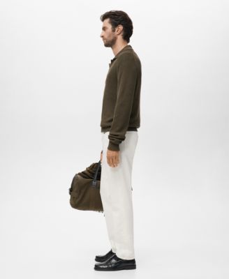 Men's Structured Cotton Polo Sweater