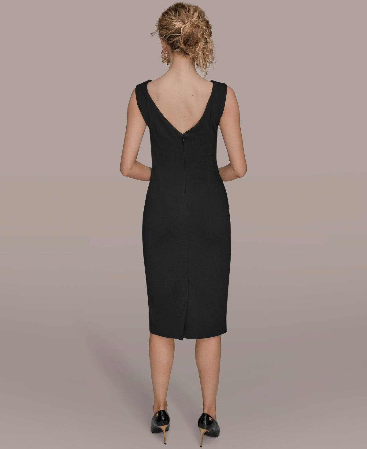 Donna Karan New York Petite 3D Floral Detail Sheath Dress